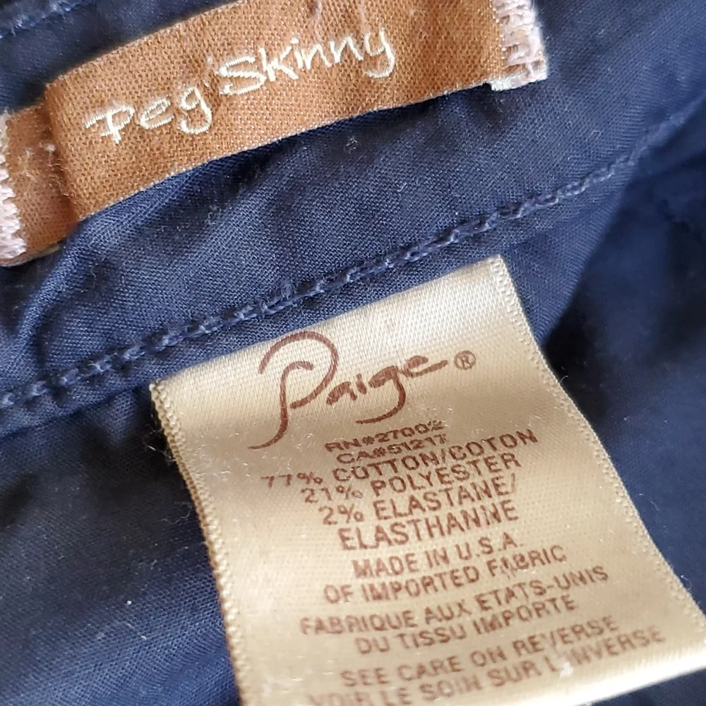 Paige Peg Skinny Dark wash denim jeans - Picture 6 of 6